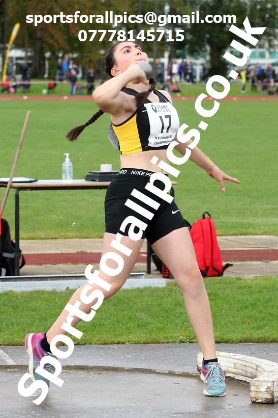 Shot putt, NECAA Open Meeting, Morpeth, Sunday, October 18th. David T. Hewitson/Sports for All Pics